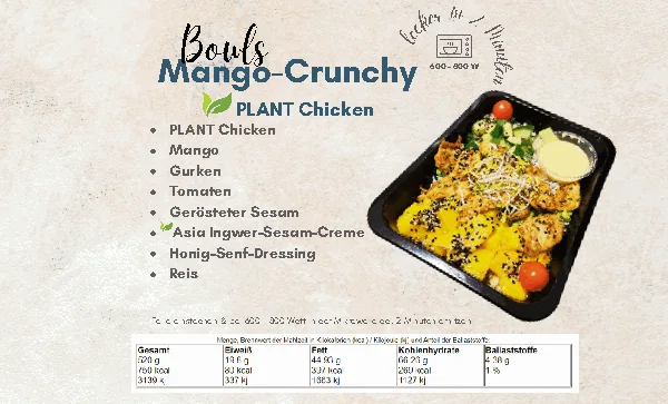 Mango Crunchy Plant Chicken Bowl