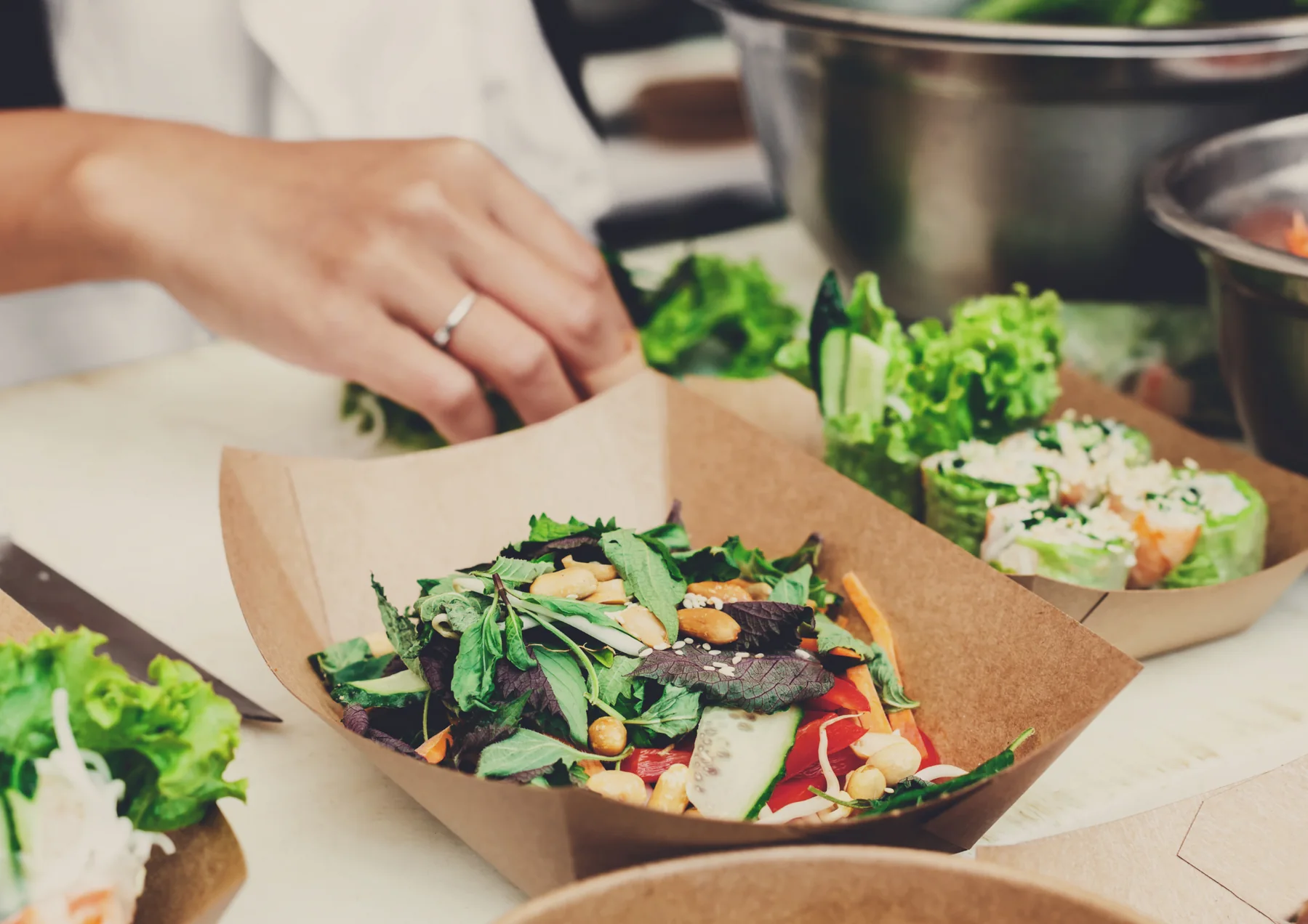 Frische Zubereitung f&uuml;r ein Catering